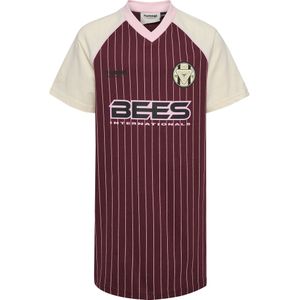 Hummel Jurk  crème / rosa / kersrood / zwart