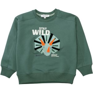 STACCATO Sweatshirt  smaragd / mintgroen / neonoranje / wit