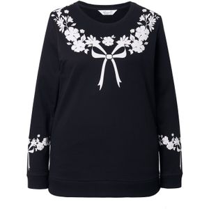 MIAMODA Sweatshirt  zwart / wit