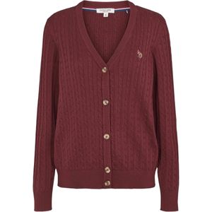 U.S. POLO ASSN. Gebreid vest 'Gill'  bourgogne