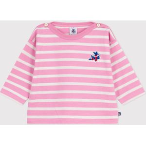PETIT BATEAU Shirt 'MARINIERE'  pink / wit
