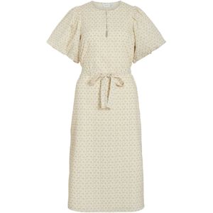 VILA Jurk 'VIMille'  beige / crème / turquoise / pasteloranje