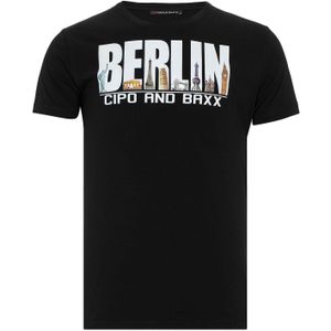 CIPO & BAXX Shirt  zwart / wit