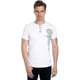 Olie-gewassen - T-shirt - Knoopsluiting