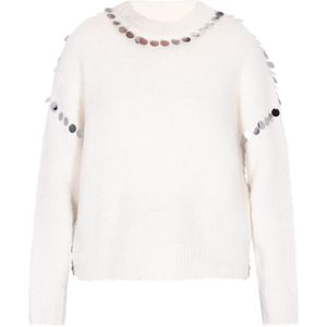 IZIA Trui  zilver / wolwit