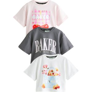Baker by Ted Baker Shirt  lichtblauw / donkergrijs / rosa / rood