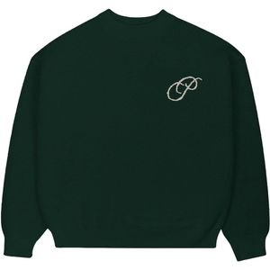 Prohibited Trui  donkergroen / wit