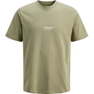 JACK & JONES Shirt 'JJESOHO'  olijfgroen / wit