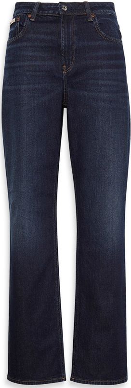 Denim - Effen - Heavy Washed - High Waist - Regular Fit - Lang