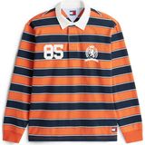 Tommy Jeans - Poloshirt - Gestreept - Relaxed Fit - Lange Mouwen - Puur Katoen