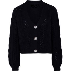 faina Gebreid vest  zwart