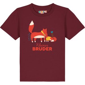 watabout.kids Shirt 'Fuchs Kleiner Bruder'  geel / neonoranje / bordeaux / wit