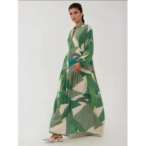 Hiccup Blousejurk  lichtbeige / grijs / groen / kaki