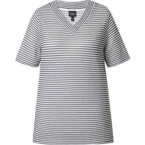 Ulla Popken Sweatshirt  zwart / wit