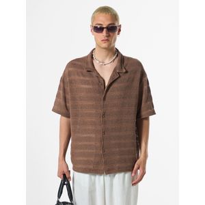 VAMOS CLO Overhemd  chamois / donkerbeige