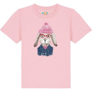 watabout.kids Shirt 'Hase'  blauw / grijs / rosa / wit