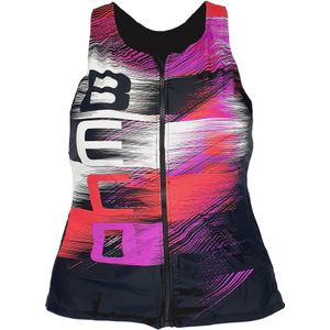 BECO the world of aquasports Tankinitop 'Suit'  grijs / lila / watermeloen rood / wit