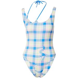 LOCAL HEROES Shirt body 'TRIPPY'  royal blue/koningsblauw / lichtgeel / lichtrood / wit