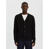 SELECTED Gebreid vest 'SLHTom'  zwart