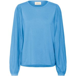 Cream Trui 'Dela'  hemelsblauw
