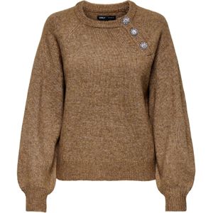 Only - ONLLAUREN LIFE - Gebreide Trui - Cocoa Créme - Lange Mouwen