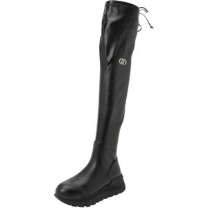 Overknee laarzen - AMAZING 06 - Imitatieleer - Effen - Middelhoge hak