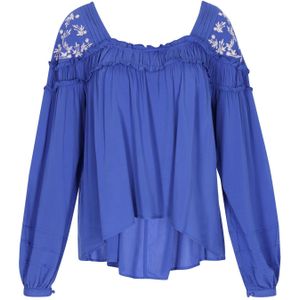 IZIA Blouse  royal blue/koningsblauw / wit