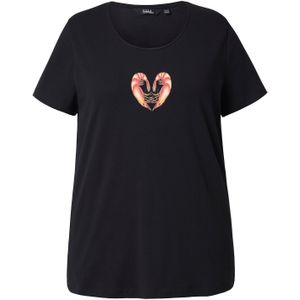 Ulla Popken Shirt  oranje / zwart