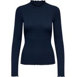 Jdyfransiska - Top - Lange Mouwen - Hoge Hals - Slim Fit - Ruches