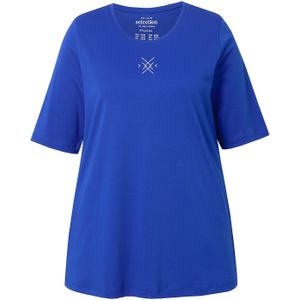 Ulla Popken Shirt  kobaltblauw / zilver