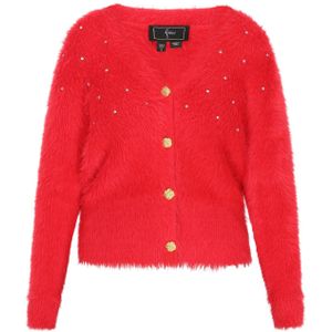 faina Gebreid vest  rood