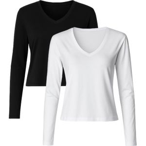 C&City Shirt  zwart / wit