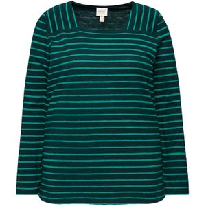 Ulla Popken Shirt  donkergroen / zwart