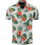 Overhemd - Bloemenprint - Viscose - Regular Fit - Knoopsluiting