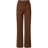 Pepe Jeans - Tini - Broek - Chocoladebruin - Regular Fit - High Waist