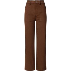 Pepe Jeans - Tini - Broek - Chocoladebruin - Regular Fit - High Waist