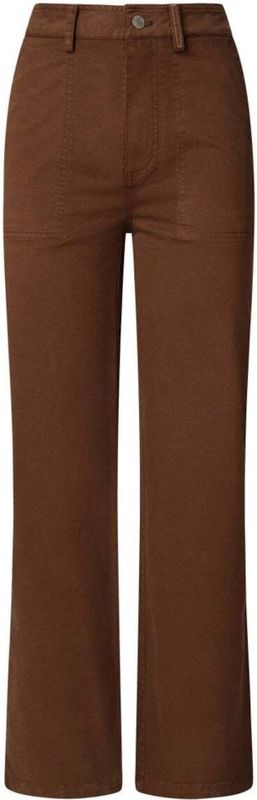 Pepe Jeans - Tini - Broek - Chocoladebruin - Regular Fit - High Waist