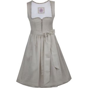 MARJO Dirndl 'Mettenheim'  taupe / wit