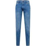 Jeans - Puur Middenblauw - 76% Katoen, 23% Polyester, 1% Elastaan - Slim Fit
