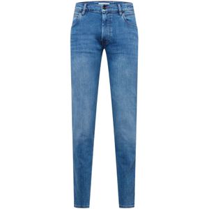 Jeans - Puur Middenblauw - 76% Katoen, 23% Polyester, 1% Elastaan - Slim Fit