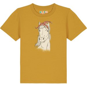 watabout.kids Shirt 'Pferd'  safraan / rood / zwart / wit
