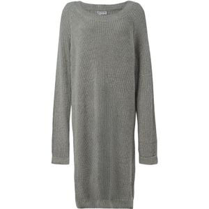 Noisy May Curve Gebreide jurk 'NMSIESTA'  grijs gemêleerd