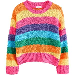 Next Trui  lichtblauw / geel / oranje / pink