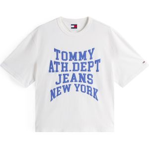Tommy Jeans Shirt '90S VARSITY'  ecru / blauw