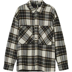 Bershka Overhemd  ecru / sand / zwart