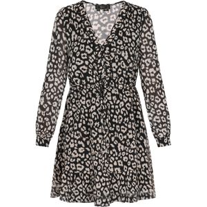 faina Jurk 'Fashion Look'  ecru / zwart