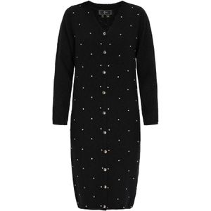 faina Gebreid vest  zwart