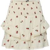 PIECES - PCThea - Rok - Beige Groen Rood - Volantrok