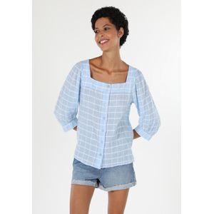 Colin's Blouse  pastelblauw / wit