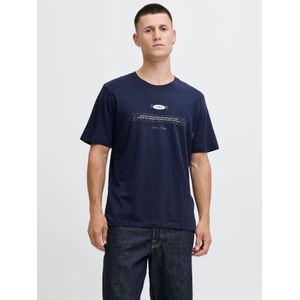 JACK & JONES Shirt  blauw / zwart / wit